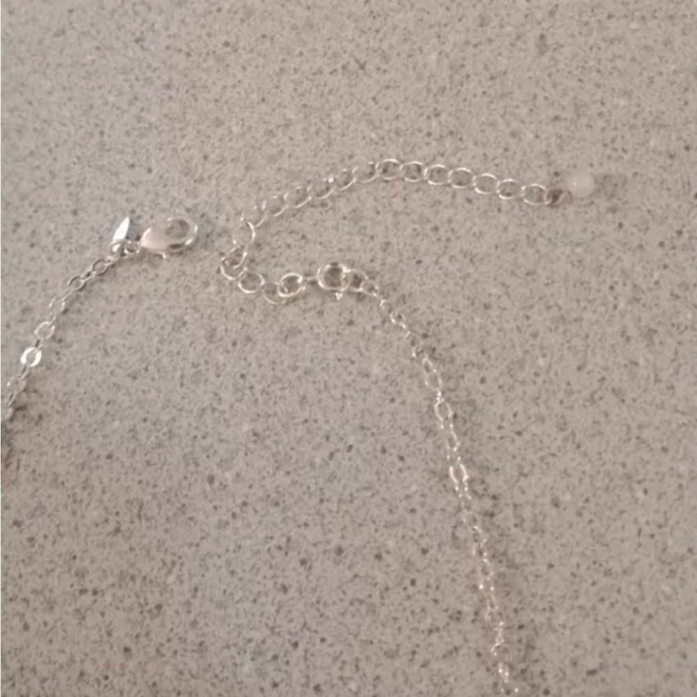 Vintage Avon Silver tone Pink Crystal Flower Disc Choker Necklace 17" W/3... - Picture 3 of 3